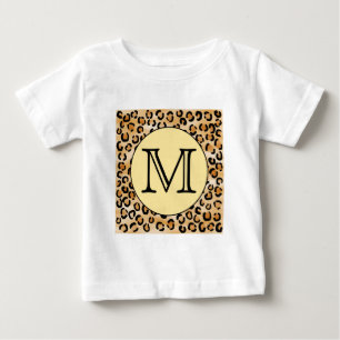 Monogram Leopardパーソナライズされた印刷パターン。 ベビーTシャツ