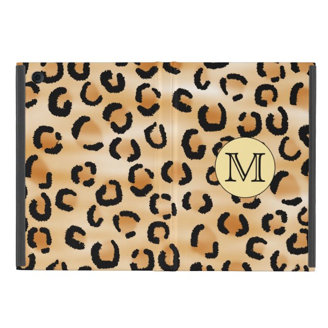 Monogram Leopardパーソナライズされた印刷パターン。 iPad Mini ケース (外側)