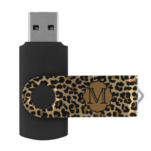 Monogram Leopard Print USBフラッシュサムドライブ USBフラッシュドライブ