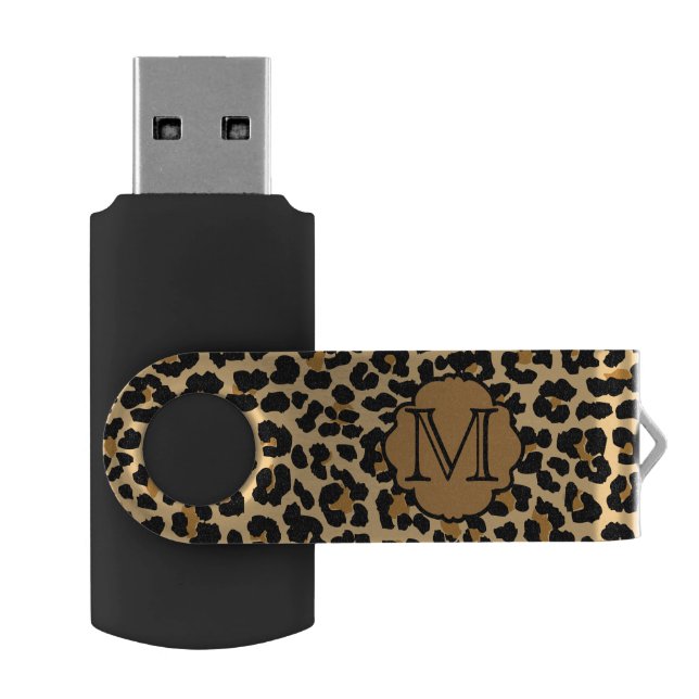 Monogram Leopard Print USBフラッシュサムドライブ USBフラッシュドライブ (オープン)