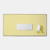 Monogram Letter Pale Yellow & Mustard Minimalist デスクマット (キーボード&マウス)
