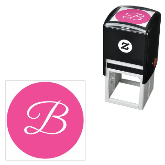 Monogram Letter Script Serif Font Text Self-inking セルフインキングスタンプ (インサイチュ)