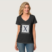 Monogram Letter X Alphabet X Initial Navy Blue Tシャツ (正面フル)