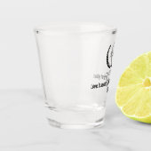 Monogram Loveは甘い、ゲストのための結婚式の引き出物 ショットグラス (左)