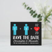 Monogram Love Couleが日付カードを保存 案内ポストカード (スタンド正面)