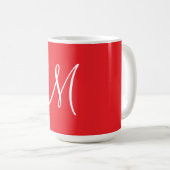 MONOGRAM M, Red and White, コーヒーマグカップ (正面右)
