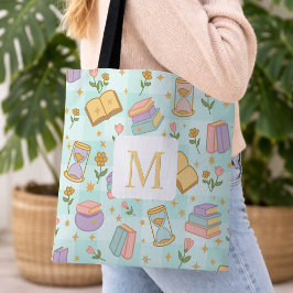 Monogram Magic Books Tote Bag Girly Mint Green トートバッグ