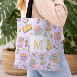 Monogram Magic Books Tote Bag Girly Purple トートバッグ