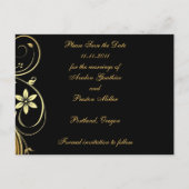 Monogram Masqurade Mask日付はがきを保存 案内ポストカード (裏面)