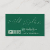 Monogram MASSAGE THERAPIST modern script 名刺 (裏面)