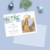 Monogram Merry Christmasメリーの写真と結婚したMonogram Merry  シーズンカード