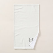 Monogram Minimal Elegant Ivory Chic Stylish Simple バスタオルセット (ハンドタオル)
