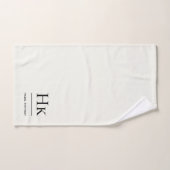 Monogram Minimal Elegant Ivory Chic Stylish Simple バスタオルセット (ハンドタオル)