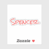 Monogram minimalist custom name  シール (シート)