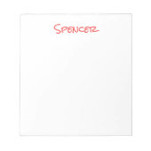 Monogram minimalist custom name  ノートパッド (正面)