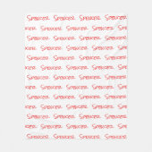 Monogram minimalist custom name  フリースブランケット (正面)