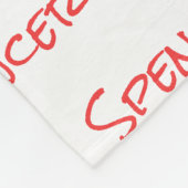 Monogram minimalist custom name  フリースブランケット (角)