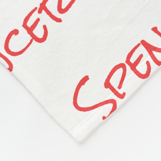 Monogram minimalist custom name フリースブランケット (角)