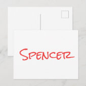 Monogram minimalist custom name  ポストカード (正面/裏面)