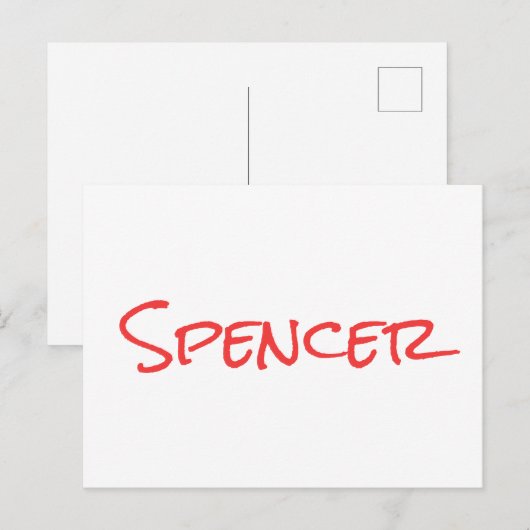 Monogram minimalist custom name  ポストカード (正面/裏面)