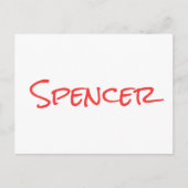 Monogram minimalist custom name  ポストカード (正面)