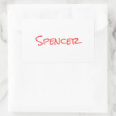 Monogram minimalist custom name  長方形シール (バッグ)