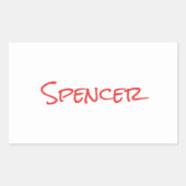 Monogram minimalist custom name  長方形シール (正面)