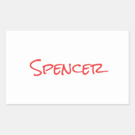 Monogram minimalist custom name  長方形シール