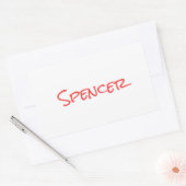 Monogram minimalist custom name  長方形シール (封筒)