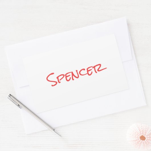 Monogram minimalist custom name  長方形シール (封筒)