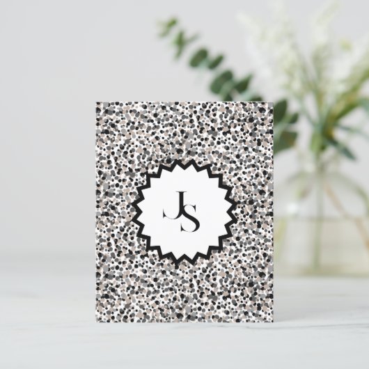 Monogram Minimalist Grey Black Beige Texture. (スタンド正面)