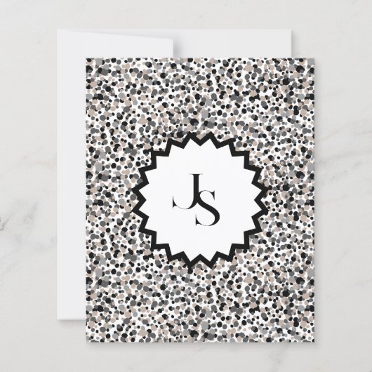 Monogram Minimalist Grey Black Beige Texture. (正面)