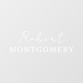 Monogram Minimalist Modern door sign ウィンドウサイン (シート)