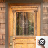 Monogram Minimalist Modern door sign ウィンドウサイン (ホームデコレーション)