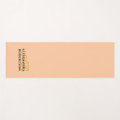 Monogram Minimalist Peach Gold Initials Black Chic ヨガマット (正面(横))