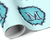 Monogram minimalist simple chic blue abstract ラッピングペーパー (ロールコーナー)