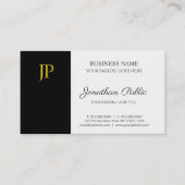 Monogram Modern Black White Gold Companyの平野 名刺 (正面)