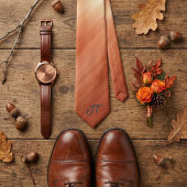 Monogram Modern Brushed Copper Metallic Pattern  ネクタイ