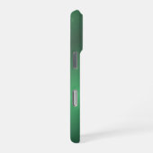 Monogram Modern Green Gradient Holiday iPhoneケース (右側面)