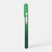 Monogram Modern Green Gradient Holiday iPhoneケース (左側面)