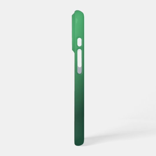 Monogram Modern Green Gradient Holiday iPhoneケース (左側面)