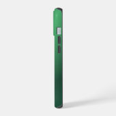 Monogram Modern Green Holiday iPhone 15ケース (左側面)