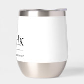 Monogram Modern Minimalist Chic Monogrammed White (左面)