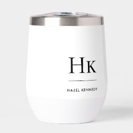 Monogram Modern Minimalist Simple Elegant White