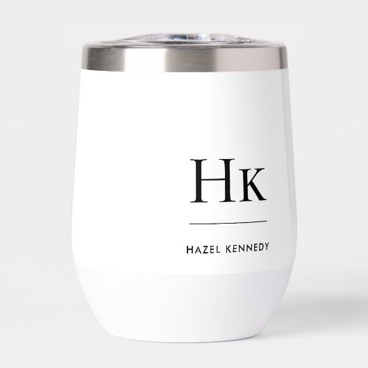 Monogram Modern Minimalist Simple Elegant White (正面)