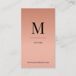 Monogram modern minimalistic rose´gold Monogramm 名刺