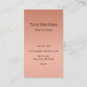 Monogram modern minimalistic rose´gold Monogramm 名刺 (裏面)