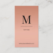 Monogram modern minimalistic rose´gold Monogramm 名刺 (正面)
