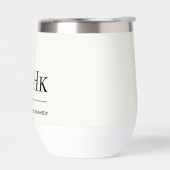 Monogram Modern Simple Elegant Ivory White Custom (左面)