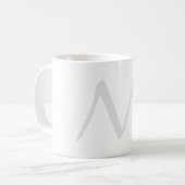 Monogram Modern Simple Minimalist Plain コーヒーマグカップ (正面左)